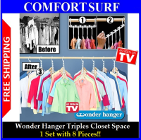 Clothes Wonder Hanger Triples Closet Space X8 for wardrobe